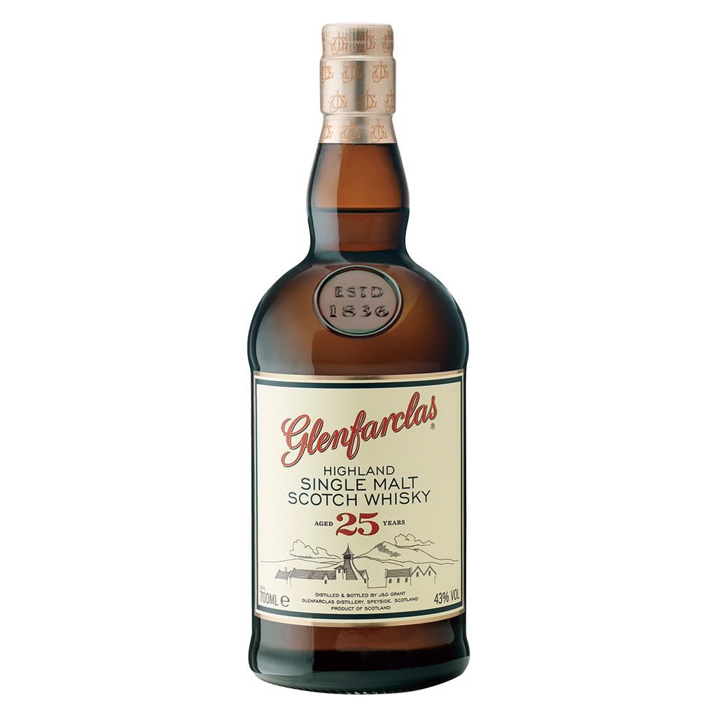 グレンファークラス　25年　角瓶　イタリア回り　80年代　Glenfarclas